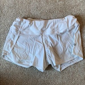 White Lulu Lemon shorts